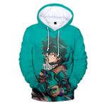 Zhongkaihua MHA Midoriya Izuku Kapüşonlu Çocuk Erkek Kız Toga Himiko Bakugou Katsuki 3D Baskı Kapüşonlu Uzun Kollu Kazak Günlük Moda Svetşört, Tip 8, 150, Tip 8, 150