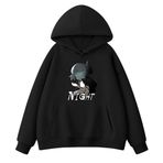 Zhongkaihua Nanakusa Nazuna 3D Anime Dijital YAMORI KO Siyah Kapüşonlu Kazak Sweatshirt Cepli Sıcak Hediye Yetişkin Genç Erkek Kız Öğrenci Severler için, 3 yazın, 4XL