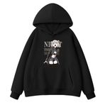 Zhongkaihua Nanakusa Nazuna 3D Anime Dijital YAMORI KO Siyah Kapüşonlu Kazak Sweatshirt Cepli Sıcak Hediye Yetişkin Genç Erkek Kız Öğrenci Severler için, tip 1, XS