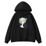 Zhongkaihua Nanakusa Nazuna 3D Anime Dijital YAMORI KO Siyah Kapüşonlu Kazak Sweatshirt Cepli Sıcak Hediye Yetişkin Genç Erkek Kız Öğrenci Severler için, tip 4, 3XL