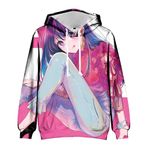 Zhongkaihua Oshi no Ko Hoshino Ai Hoshino Rubi Anime Dijital Kapüşonlu Kazak - Yetişkin Genç Anime Sweatshirt Cepli Sıcak Hediye Erkekler, Kızlar Öğrenci Aşıklar için, Tip - 04, XXS