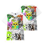 Zhongkaihua Sprunki Anime Karikatür Günlük 3D Baskı Moda Şık Tişört Çocuk Genç Erkek Kız için, Rahat Moda Sprunki T Shirt Hediye, Sprunki (Tip 8), 100