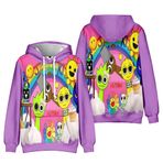 Zhongkaihua Sprunki Kapüşonlu Çocuk Erkek Kız Çocuklar için, Sprunki 3D Baskı Karikatür Anime Kapüşonlu Uzun Kollu Kazak Cep Yaylı Günlük Moda Sweatshirt Hayranlar için Sıcak Hediyeler, tip 10, 150