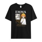 Zhongkaihua The Promised Neverland Tişört Anime Emma Tişört Unsex Aldult Genç Çift için 3D Baskılı Yuvarlak Yaka tişört, Tip1, L