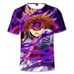 Zhongkaihua Yedi ölümcül günah T Shirt Anime Cosplay 3D baskı yuvarlak boyun t-Shirt gevşek kısa kollu T-Shirt Unsex Aldult genç çift, Tip3, XXL