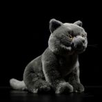 ZHONGXIN MADE İngiliz Kısa Kedi Doldurulmuş Hayvan - 11" Peluş Oyuncak Gri Kedi, Çocuklar için Yumuşak Oyuncak Kedi (İngiliz Kısa Kedi 1)