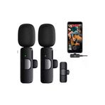 ZHOPPY Kablosuz Yaka Mikrofonu Type-c 2'li Mini Mikrofon Youtube Tik Tok 2 Adet Bluetooth Telefona Uygun