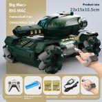 Zhouhuan3 Shop Su Bombası Uzaktan Kumandalı Tank Jest Sensörü Uzaktan Kumanda Araba Sürüklenme Savaş Zırhlı Araç Tankı Modeli Oyuncak (Yurt Dışından) - Yeşil