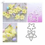 ZHU IN SY Kart Yapımı için Kalıp Kesimleri, Metal Kesme Kalıbı, Tatil Kartı Dekoru/Noel Partisi, Kendin Yap Albümü Fotoğraf Albümü için Sizzix Spellbinders İkizler Kalıp Kesme Makinesi (Çiçek-A)