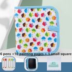 Zhuning Shop 1 10 Sayfa -1 Stil Çocuklar Için Yumuşak Boyama Tahtası Oyuncak Yaratıcı Doodle Kitabı Su Bazlı Renkli Tebeşir Çocuklar Çizim Oyuncak Hediye Için (Yurt Dışından) - Beyaz