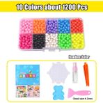 Zhuning Shop 1 10RENK 1200 Adet Tarzı Hama Boncuk Bulmaca 3D El Yapımı Sihirli Aquabeads Dıy Su Sprey Boncuk Set Top Oyunları Çocuk Oyuncakları Kızlar Için Doldurun (Yurt Dışından) - zanaat oyuncaklar