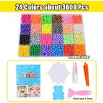 Zhuning Shop 1 24RENK 3600 Adet Tarzı Hama Boncuk Bulmaca 3D El Yapımı Sihirli Aquabeads Dıy Su Sprey Boncuk Set Top Oyunları Çocuk Oyuncakları Kızlar Için Doldurun (Yurt Dışından) - zanaat oyuncaklar