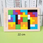 Zhuning Shop 1 3 Boyutlu Bulmaca Stili Renkli 3D Bulmaca Ahşap Tangram Matematik Oyuncakları Tetris Oyunu Çocuklar Okul Öncesi Hayal Gücü Zeka Bulmaca Kendin Yap Ahşap (Yurt Dışından)
