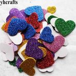 Zhuning Shop 1 50 Adet Kalp Tarzı 1 Çanta Parlak Kelebek Köpük Sticker Yaratıcı Aktivite Ürünleri Çocuk Odası Dekorasyon Kendi El Sanatınızı Yapın Oem Özel Dıy (Yurt Dışından)
