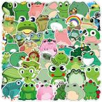 Zhuning Shop 1 50 Adet Sevimli Kurbağa Stili Çocuklar Için Sevimli Kurbağa Sticker Hediye Oyuncak - Dıy Kırtasiye Kask Laptop Bisiklet Bavul Gitar Için Çizgi Film Hayvan Etiketleri (Yurt Dışından)