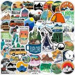 Zhuning Shop 1 50 Adet Tarzı Pcs Outdoor Keşfet Dağ Tırmanışı Sticker Laptop Gitar Bagaj Su Geçirmez Graffiti Sticker Etiket Çocuk Klasik Oyuncaklar (Yurt Dışından)