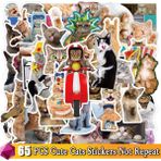 Zhuning Shop 1 65 Adet Sevimli Kedi Stili Sevimli Hayvan Evcil Köpek Etiketleri Çizgi Kaniş Altın Retriever Köpek Çocuk Oyuncakları Laptop Araba Suya Dayanıklı Bisiklet Sticker Decal (Yurt Dışından)