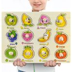 Zhuning Shop 1 A3011 Stili Montessori Ahşap Puzzle El Tutma Panoları Oyuncaklar Tangram Mozaik Bebek Eğitici Oyuncaklar Karikatür Araç Hayvanlar Meyveler 3D Puzzle (Yurt Dışından)
