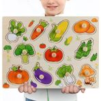 Zhuning Shop 1 A3013 Stili Montessori Ahşap Puzzle El Tutma Panoları Oyuncaklar Tangram Mozaik Bebek Eğitici Oyuncaklar Karikatür Araç Hayvanlar Meyveler 3D Puzzle (Yurt Dışından)