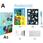 Zhuning Shop 1 A5 24CM Stili 1pc Luminous Drawing Board Graffiti Doodle Çizim Tableti Sihirli Çizim Tahtası Işıkla-Fun Floresan Kalem Eğitici Oyuncak (Yurt Dışından) - Beyaz