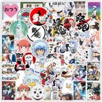 Zhuning Shop 1 B-50 Adet Tarzı Pcs Komik Anime Gıntama Sticker Çocuklar Için Oyuncaklar Motosiklet Bagaj Laptop Bisiklet Kaykay Stickerları (Yurt Dışından)