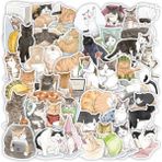 Zhuning Shop 1 Çoklu Stil Karışık Tarz Sevimli Kedi Suluboya Hayvan Çıkartmaları Estetik Laptop Valiz Telefon Scrapbook Graffiti Etiketler Çocuk Oyuncakları (Yurt Dışından)
