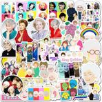 Zhuning Shop 1 E-50 Adet Tarzı Bilgisayar Tv Dizi Anime The Golden Girl Sticker Graffiti Laptop Gitar Motosiklet Kaykay Bagaj Su Geçirmez Çıkartma Oyuncakları (Yurt Dışından)