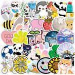Zhuning Shop 1 Fildişi Tarzı Pcs Renkli Kawaii Vsco Kız Çıkartmaları Laptop Gitar Kaykay Su Geçirmez Estetik Grafiti Sticker Paketleri Çocuk Oyuncakları (Yurt Dışından)