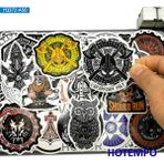 Zhuning Shop 1 Gizemli Totem Sembol Rune Viking Korsan Stili Sticker Oyuncaklar Telefon Laptop Bavul Kaykay Etiketleri - (Yurt Dışından)