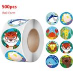 Zhuning Shop 1 Gök Mavisi Tarzı Sevimli Karikatür Hayvan Stickerı Çocukları Teşvik Etiketleri Yuvarlak Kağıt Okul Öğretmen Malzemeleri Çocuk Ödül Sticker Etiketleri (Yurt Dışından)