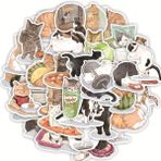 Zhuning Shop 1 H-3189-50 Adet Tarzı Sevimli Kediler Hayvan Grafiti Sticker Karışık Stil Oyuncaklar Bavul Laptop Bisiklet Bagaj Araba Scooter Kaykay Sticker (Yurt Dışından)