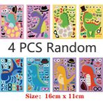 Zhuning Shop 1 Koyu Gri Tarzı Çocuklar Için Kendin Yap Sticker Bulmaca Oyunları Yüz Yapma Prenses Hayvan Dinozor Montaj Puzzle Çocuk Tanıma Eğitim Oyuncakları (Yurt Dışından)