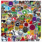 Zhuning Shop 1 Lavanta Tarzı Cool Logo Stickerlar Rock Grup Kaykay Bavul Laptop Bisiklet Gitar Telefon Su Geçirmez Grafiti Sticker Çıkartma Çocuk Oyuncak - E-Ticaret Başlığı (Yurt Dışından)