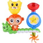 Zhuning Shop 1 Maymun Stili Bebek Banyo Oyuncakları Duvar Emici Misket Yarış Pisti Banyo Küvet Maymun Su Fışkırtıcı Oyun Oynama Için Kendin Yap Kit'i (Yurt Dışından) - Renkli