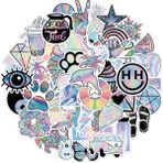 Zhuning Shop 1 Pcs Holografik Lazer Tarzı Graffiti Etiketler Laptop Gitar Bavul Buzdolabı Su Geçirmez Serin Sticker Çıkartma Çocuk Klasik Oyuncak (Yurt Dışından)