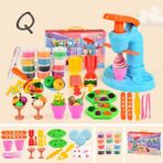 Zhuning Shop 1 Q Stili Çocuklar Için Kendin Yap Mutfak Oyun Hamuru Oyuncak Plastikine Set Hamburger Makinesi Yaratıcı Kalıp Kız Hamur Yapımı (Yurt Dışından) - Beyaz