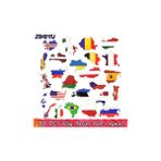 Zhuning Shop 1 Rastgele 50 ADET-194 Tarzı Ülkeler Milli Bayrak Sticker Oyuncakları Çocuklar Futbol Futbol Hayranları Etiketler Defter Yapışkanlar Seyahat Çantası Laptop Sticker'ları (Yurt Dışından)