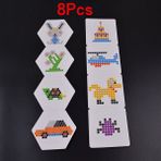 Zhuning Shop 1 Renk Kartları Stili Için Perler Pegboard Su Boncuk Kalıpları Aksesuarlar Sihirli Boncuk Bulmaca 3D Puzzle Eğitici Oyuncaklar Kendin Yap Çocuk Sihirli Boncuklar (Yurt Dışından)