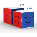 Zhuning Shop 1 RS3M RS4M Stili Moyu RS3M Manyetik Hızlı Magic Cube 4x4 Hız Küpü 3x3 Bulmaca Küpü Türkçe Magico Rs4 M Rs3 M (Yurt Dışından) - Rubik küp