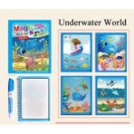 Zhuning Shop 1 Sualtı Dünyası Tarzı Çocuklar Için Montessori Boyama Kitabı Doodle & Sihirli Kalem Boyama Çizim Tahtası Oyuncaklar Sihirli Su Boyama Kitabı Doğum Günü Hediyesi Zeh (Yurt Dışından) - Beyaz