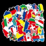 Zhuning Shop 1 Ulusal Bayrak Etiketleri Oyuncaklar Ülkeler Haritası Sticker Dıy Scrapbooking Valiz Için Laptop Araba Için (Yurt Dışından)