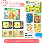 Zhuning Shop 1 WTJD002-4 Stili Montessori Çocuklar Için Çizim Oyuncakları Tablet Dıy Renk Şekil Matematik Eşleştirme Oyun Kitap Çizim Seti Öğrenme Eğitici Oyuncaklar - Çocuklar Için. (Yurt Dışından) - Beyaz