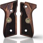 Zib Grips Silah Kabzası - Girsan Yavuz 16, Beretta F92 ile Uyumlu - Koyu Kahverengi Renk - Metal Logolu - BRTF92CV010L1
