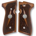 Zib Grips Silah Kabzası - Girsan Yavuz 16, Beretta F92 ile Uyumlu - Meşe Renk - Metal Logolu - BRTF92MS002L2