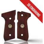 Zib Grips Silah Kabzası - Girsan Yavuz 16, Beretta F92 ile Uyumlu - Meşe Renk - Metal Logolu - BRTF92MS035L1