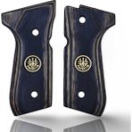 Zib Grips Silah Kabzası - Girsan Yavuz 16, Beretta F92 ile Uyumlu - Sadece Vernik Uygulanmış - Lamine Malzemesinden Yapılma - Metal Logolu - LMBRTF92SV051L1