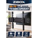 Zibox 55-75 İnç TV Duvar Askı Aparatı Tüm Tv'ler İle Uyumlu