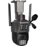Zibox Plato PL-39050 Dual Smart Çift Kameralı Gece Görüşlü 3mp+3mp Speed Dome Wi-Fi Güvenlik Kamerası Icsee - Siyah