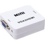Zibox Powermaster PM-18698 VGA To HDMI Ses Girişli Mini Model Dönüştürücü - Siyah