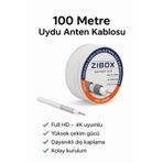 Zibox Rg6-u6 Uydu Anten Kablosu - 100 Metre Birinci kalite 48tel (2 ADET F CONNEKTÖR HEDİYELİ)